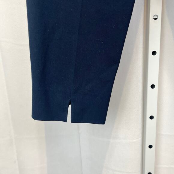 PIAZZA SEMPIONE Italy Audrey Flat Front Side Zip Ankle Pants Blue IT 48 US 12 - Picture 7 of 9